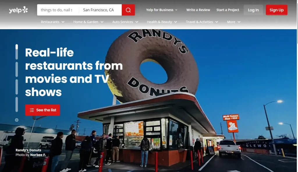 yelp listing